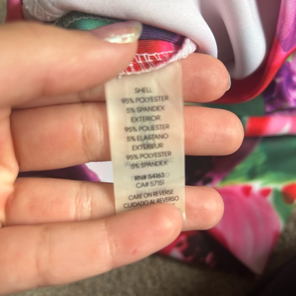 Calvin Klein watercolor flower dress-6 - Picture 7 of 7